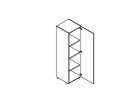 159988. Шкаф правый 450x463x1583