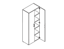 LT-ST-1.9. Шкаф высокий 800x430x1990