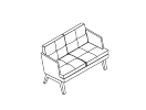 DAL002F. Диван двухместный 1410x840x850