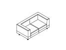 EVO2-2. Диван 2-х местный 1480x740x630