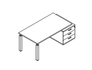 BS160T3D. Стол правый 1600x900x735