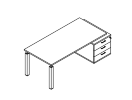 BS180T3D . Стол правый 1800x900x735