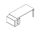 BS200T3G. Стол левый 2000x900x735