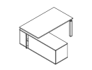 BS160TSG. Стол левый 1600x1800x735