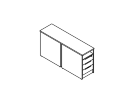 Б.ТП-2. Тумба приставная двойная 412x1475x750