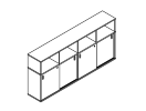 Б.ШК-4. Шкаф-купе приставной 2332x410x1098