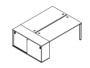 Б.РС-СШК-1.4. Рабочая станция с опорным шкафом-купе 2010x1475x750