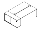 Б.РС-СШК-1.5. Рабочая станция с опорным шкафом-купе 2210x1475x750