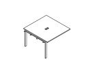 LVRU16.1216-B. Модуль стола переговоров приставной 1200x1250x740