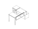 LVRN41.1403-В. Лицевая панель столоа на опорной тумбе 1200x160x350