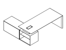 F63-CM000. Стол правый 2200x1840x750