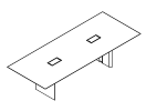 F63-TBM00. Стол для переговоров 3000x1200x750