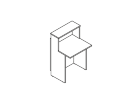 LVRQE08. Модуль высокий прямой приставной 800x735x1110