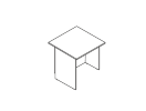 LVRQT10L. Модуль низкий угловой финальный левый 1000x900x740