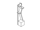 21.0002. Полка напольная 450x300x1710