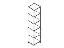 LBRBO.12. Приставной модуль 5 секций 5 дверей 400x400x1947