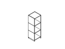 LBRBO.32. Приставной модуль 3 секции 3 двери 400x400x1119