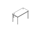 СП-2.1SD. Стол письменный с фронтальной панелью 1200x600x755