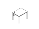 СП-1SD. Стол письменный 900x720x755
