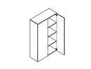 195-7210. Шкаф средний 1000x440x1570