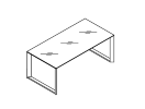 CATA200V. Стол письменный 2000x1000x710