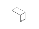 CART100. Приставной элемент 1000x600x720