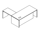 SN11.2119R. Стол правый с приставным элементом 2100x1900x760