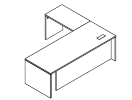 SN11.2319L. Стол левый с приставным элементом 2300x1900x760