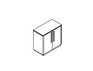 SNB5. Шкаф низкий 2 дверцы с верхним топом и боковинами 1200x450x796
