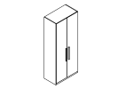 SNB11. Шкаф высокий 2 дверцы 800x450x1948