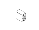 TES284311. Тумба приставная с 4 ящиками 420x800x750