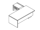 Т-20Л.0000. Стол с левой опорной тумбой 2000x2000x750