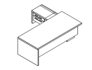 Т-22Л.0000. Стол с левой опорной тумбой 2200x2000x750