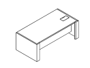 F019. Стол письменный 2085x1045x750