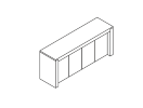 JR502. Шкаф низкий 1900x500x787