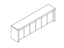 JR511. Шкаф низкий 2800x500x787