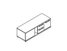 ЕМР231DX. Тумба удлиненная правая 1750x650x588