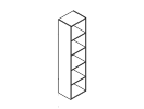 ЕМР431. Стеллаж односекционный 450x400x2020