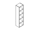 ЕМР431. Стеллаж односекционный 450x400x2020