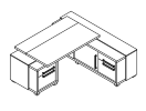 L-113ПР. Стол с тумбой и греденцией 2070x2016x750