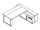 L-116ПР. Стол с греденцией правый 2035x2016x750