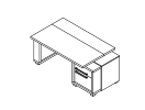 L-110ПР. Стол с тумбой правый 1835x1000x750