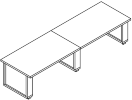 L-104. Стол переговорный 3400x1000x750