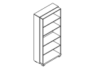 L-67. Стеллаж высокий отдельностоящий 932x440x2049
