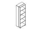 L-57. Стеллаж высокий узкий отдельностоящий 632x440x2049