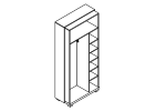 L-72. Каркас гардероба отдельностоящий 932x440x2049