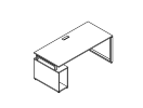 НССБ-О.985. Стол с тумбой 1800x800x750