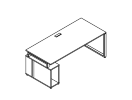 НССБ-О.996. Стол с тумбой 2000x900x750