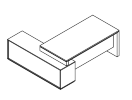ВЛ-137ДТ. Стол правый на опорной тумбе 2020x1800x760