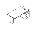 СИ-103. Стол на опорной тумбе 1800x900x750